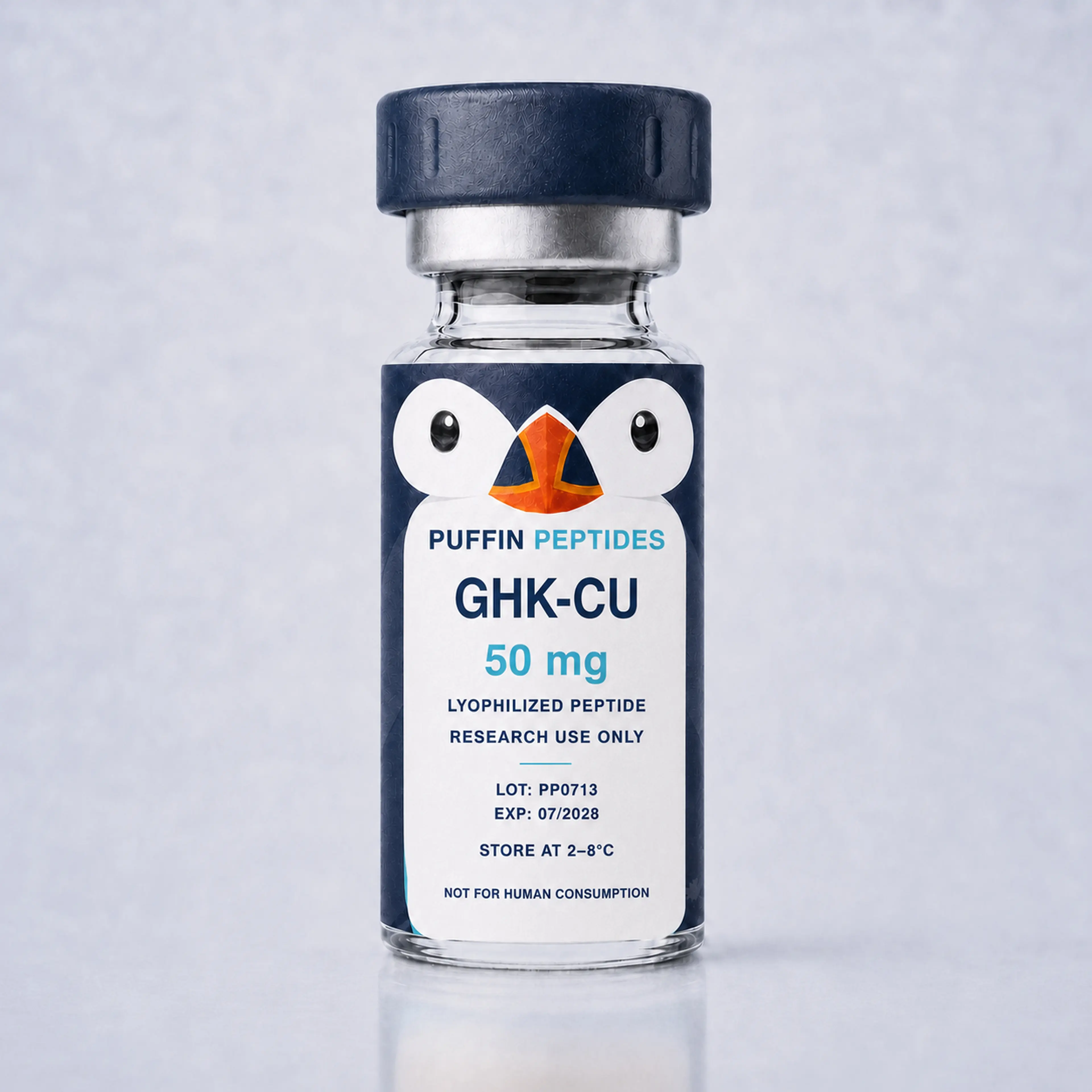 GHK-CU 50 mg Puffin Peptides vial