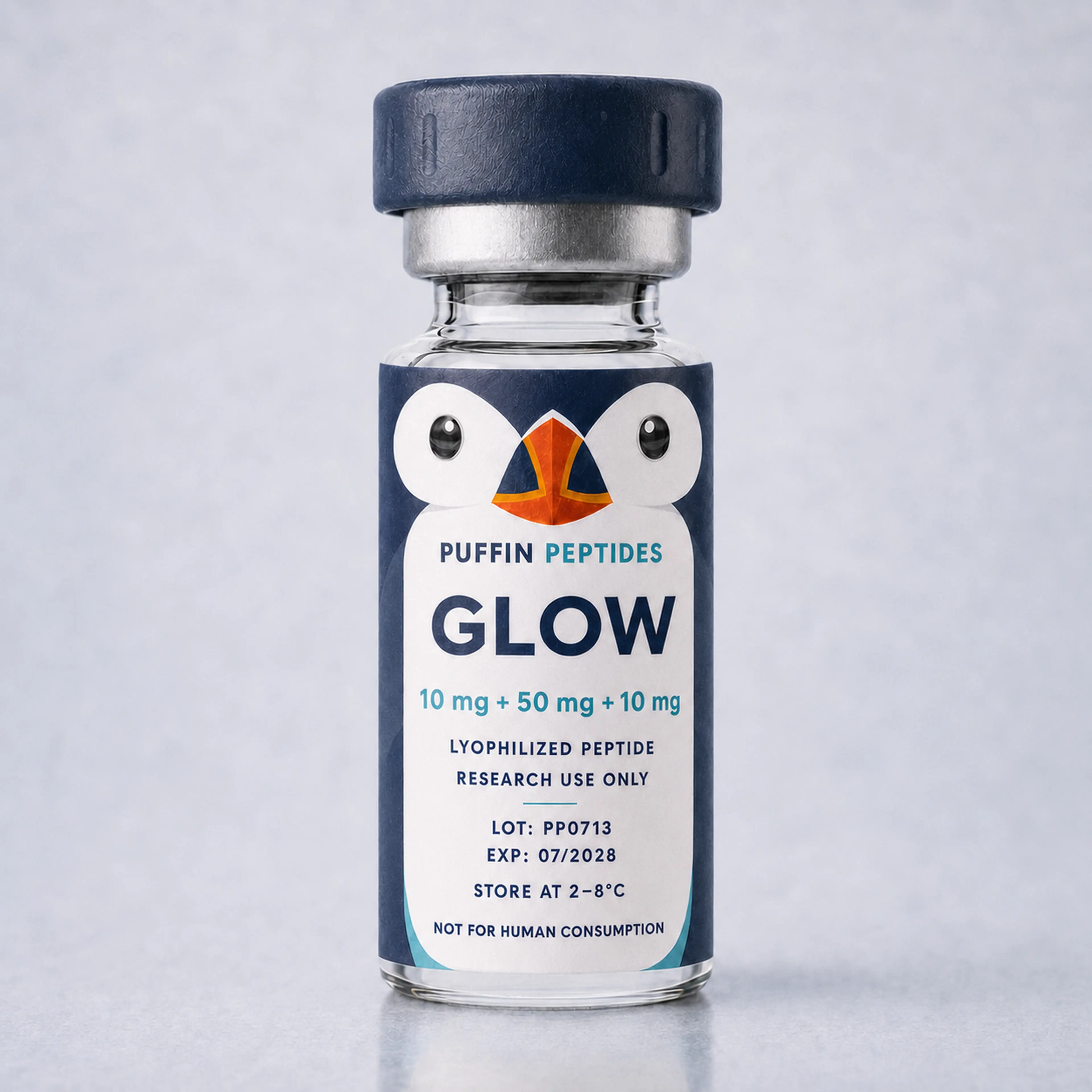 GLOW 10 mg + 50 mg + 10 mg Puffin Peptides vial