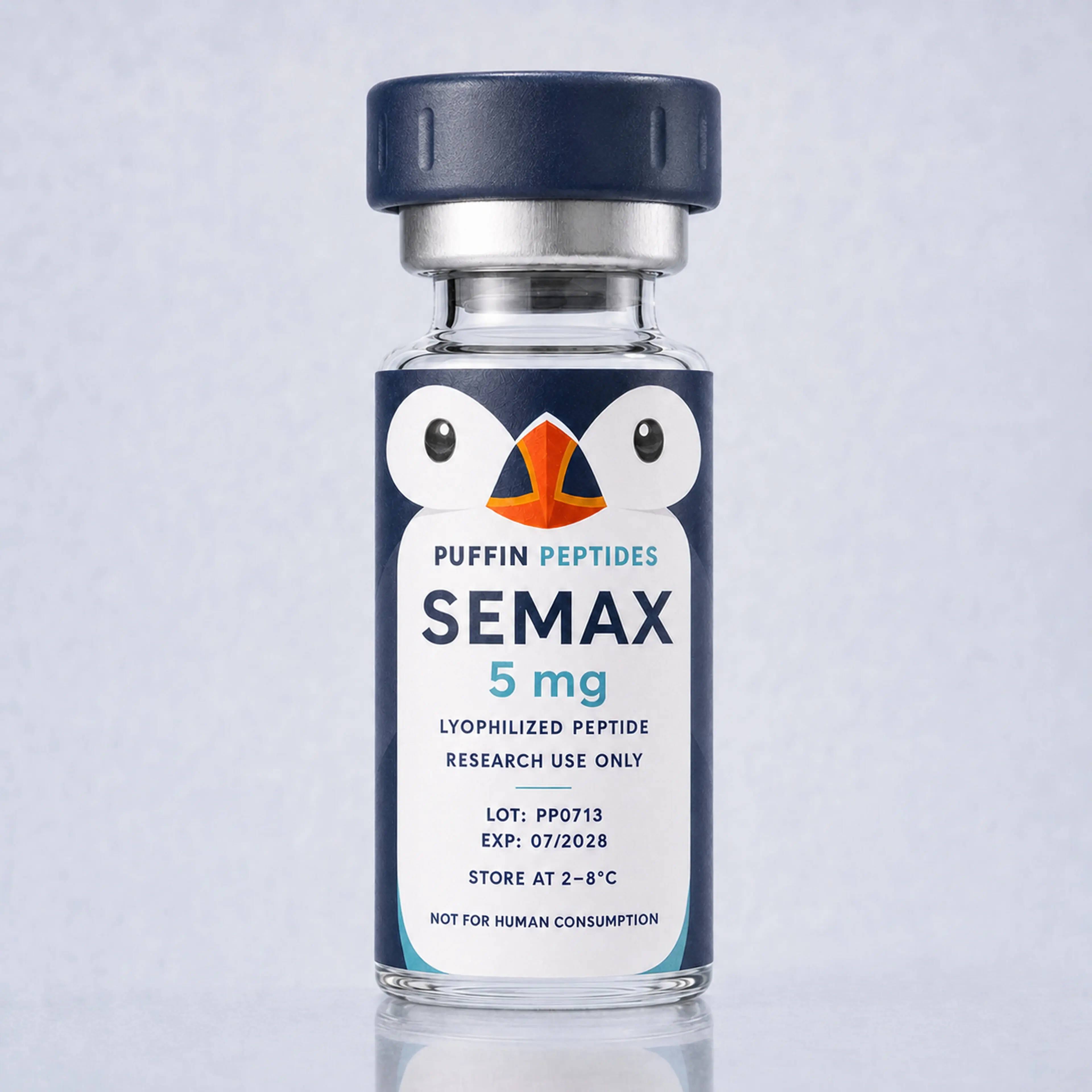 SEMAX 5 mg Puffin Peptides vial