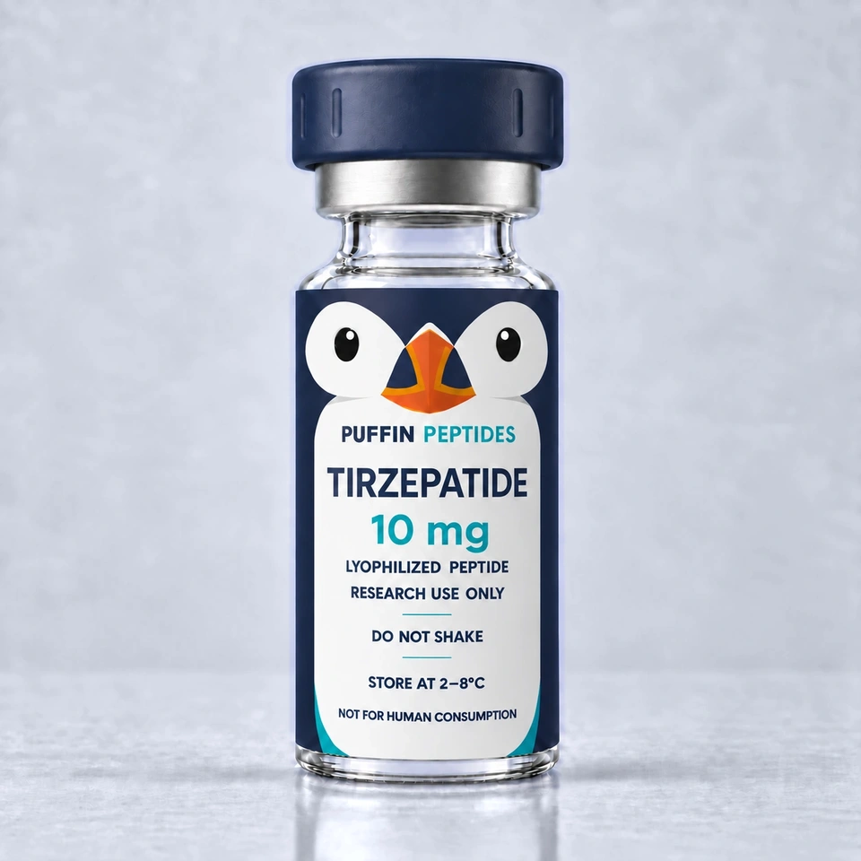TIRZEPATIDE 10 mg Puffin Peptides vial